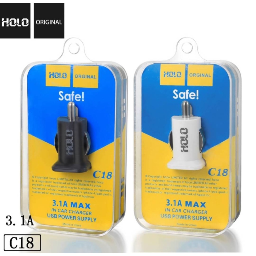 ที่ชาร์จแบตในรถยนต์ HOLO C-18 เครื่องชาร์จในรถยนต์ ช่องเสียบ Mini USB Car Charger สินค้ามีการรับประกัน