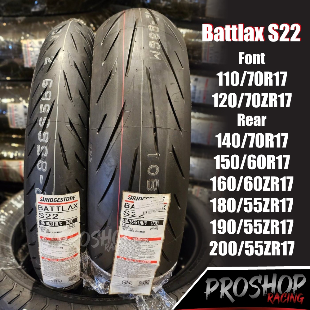 ยาง Bridgestone Battlax S22 ขนาด 120/160/180/190/200
