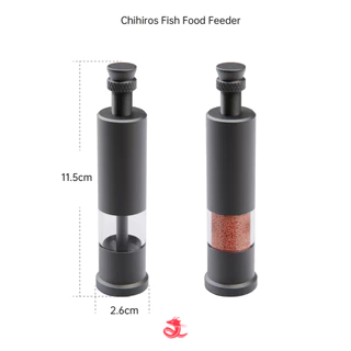 Chihiros Fish Food Feeder ตัวกดให้อาหารปลา ปรับปริมาณและขนาดได้ ใช้ได้กับทั้งอาหารแบบแผ่นและเม็ด