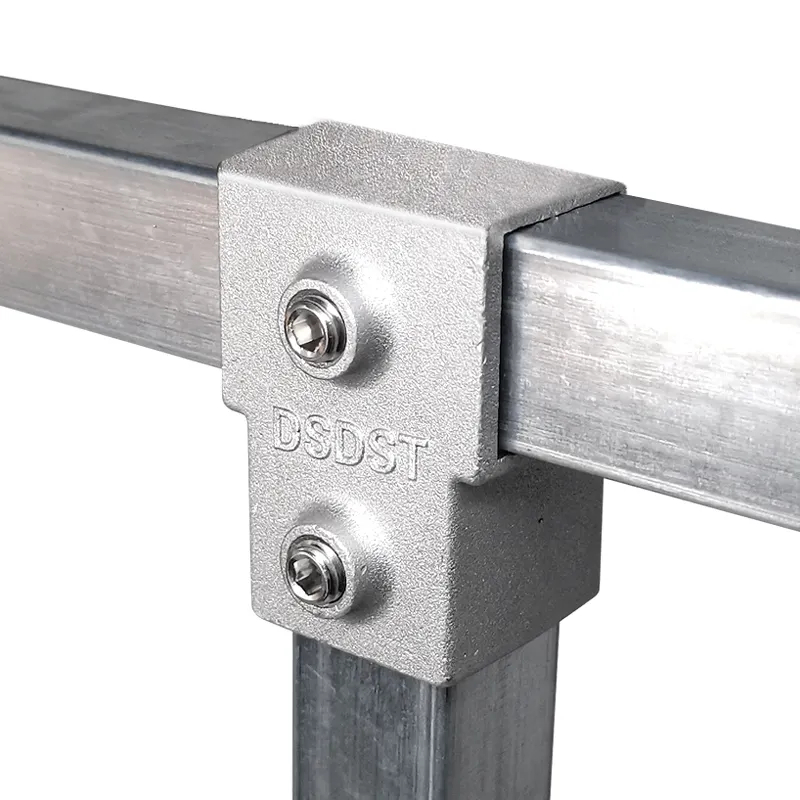 AMZ-ข้อต่อเหล็กกล่องสามทางทีอลูมิเนียม ขนาด 1 นิ้ว/25x25mm ข้อต่อเหล็กกล่องโครงสร้าง DIY ชั้นวางของ