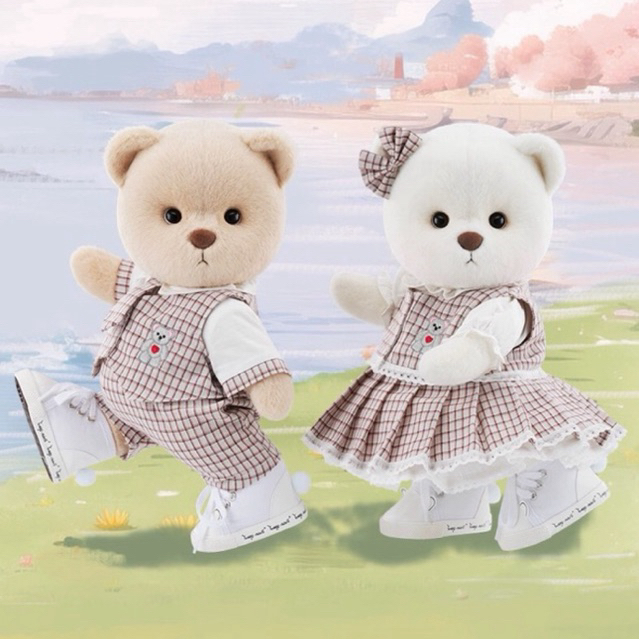 (พร้อมส่ง) ชุด Teddy Tales Plaid Vest For 30CM