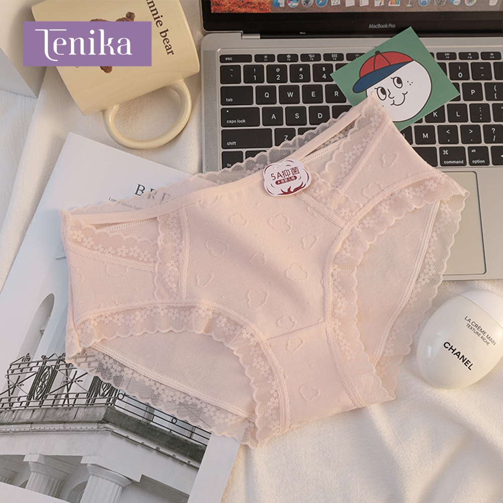 TENIKA กางเกงในผู้หญิง Cotton กางเกงในไร้ขอบ ผ้าต้านเชื้อแบคทีเรีย ระบายอากาศได้ดีเยี่ยม Kni-045