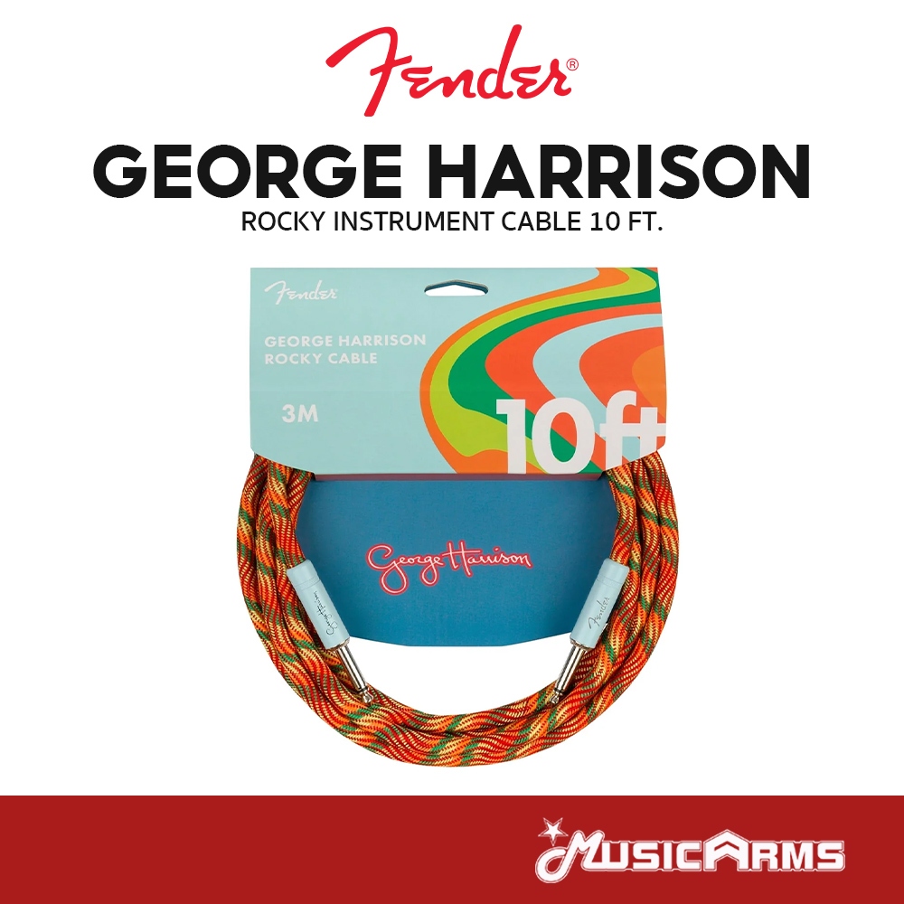 Fender George Harrison Rocky Instrument Cable สายแจ็คกีต้าร์ ยาว 3 เมตร