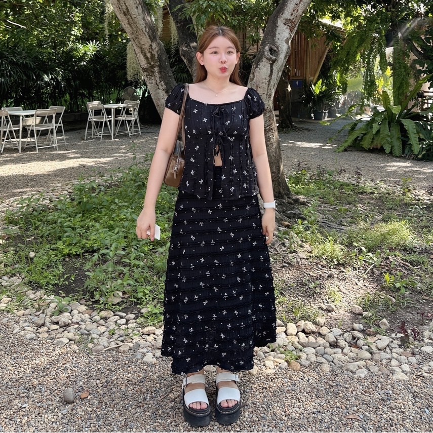กระโปรงยาว น้องโบว์ - Max Skirt Bow (S-4XL)