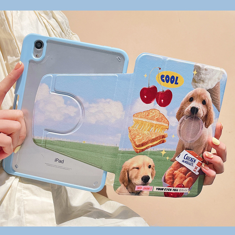 🔥จัดส่งภายใน24ชั่วโมง🔥 เคสไอแพด หมุน 360° Acrylic หมาแมวน่ารัก Gen11 เคสiPad Air5 Air7/6 13 mini7
