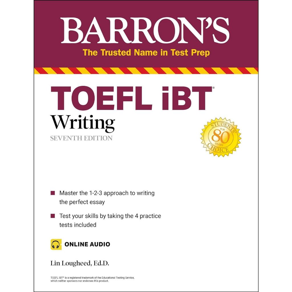9781506270715  TOEFL iBT Writing (with online audio) (Barron's Test Prep) Seventh Edition