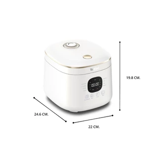 ทีฟาล์ว หม้อหุงข้าว ดิจิตอล สีขาว ขนาด 0.7 ลิตร รุ่น RK515166 TEFAL RICE COOKER WHITE DIGITAL 0.7 L NO.RK515166