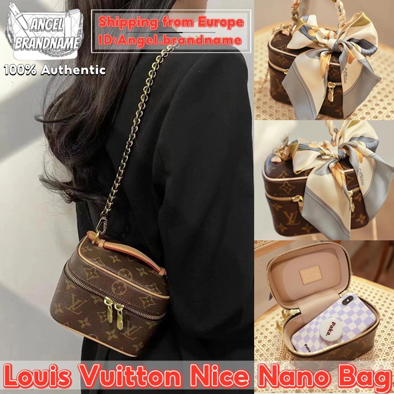 👜หลุยส์วิตตอง Louis Vuitton Nice Nano/Mini/BB Bag LV Cosmetic Bag กระเป๋าเครื่องสำอาง