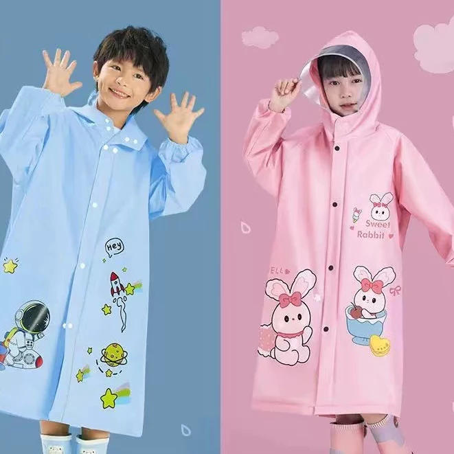 ชุดกันฝนเด็ก RR1 หมวกปีกใหญ่ ช่องกระเป๋านักเรียน thumbnail 9