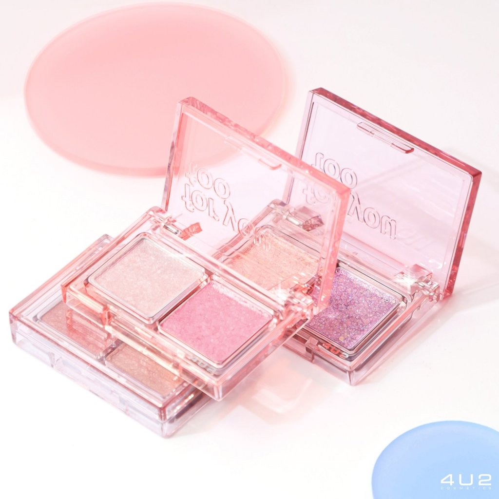 4U2 FOR YOU TOO EYESHADOW เบอร์ #12 SAME AS ABOVE #15 BYE FOR NOW อายแชโดว์ 2 เฉดสีในตลับเดียว