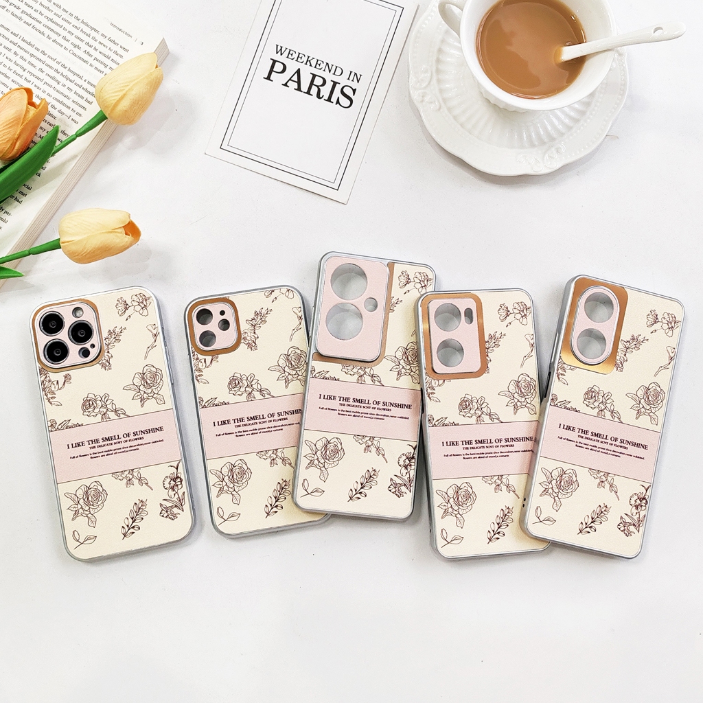 เคสมาใหม่ ลายการ์ตูน เคสหนังลายดอกไม้ มีหลายรุ่นสำหรับ ไอโฟน ออปโป้ วีโว่ เคส ซัมซุง case 14Promax A05S RENO11 A15 Y20