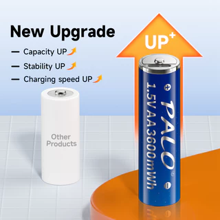 PALO 1.5V แบตเตอรี่ USB ชาร์จเร็ว AA3600mWh / AAA1110mWh Li-ion แบตเตอรี่