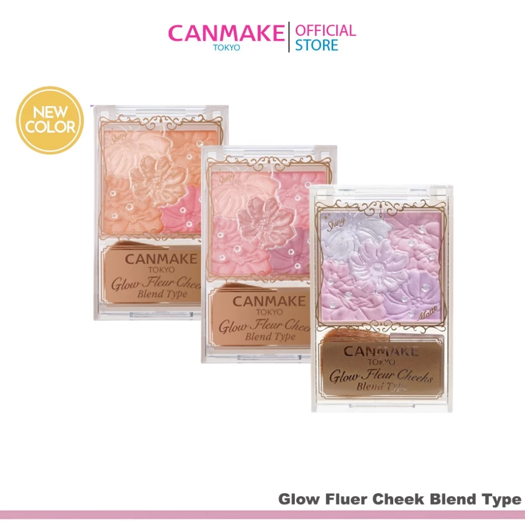 CANMAKE Glow Fluer Cheeks Blend Type บลัชดอกไม้ มุก-แมตต์ thumbnail 5