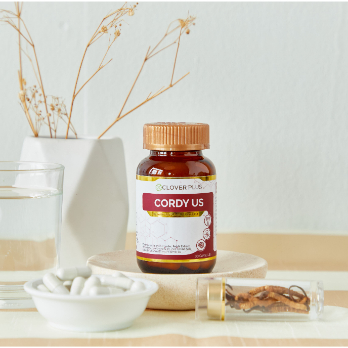 แพ็คคู่ Clover Plus Cordy US (30 แคปซูล X2) บำรุงเลือด สารสกัด ถั่งเช่า ทิเบต สกัดเข้มข้น วิตามินซี วิตามินบี 6 - รูปที่ 4