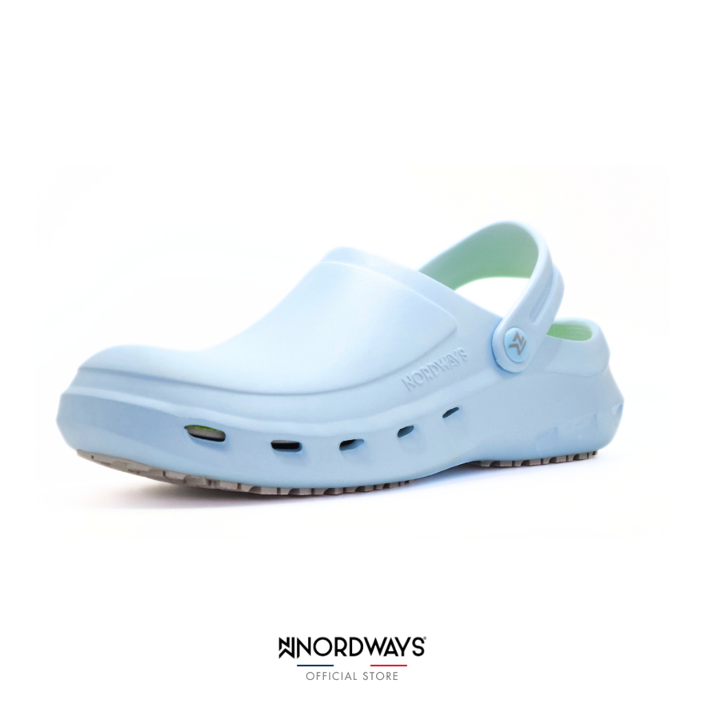 Nordways รุ่น NFLY รองเท้าหัวโต รองเท้าเชฟ ลำลอง กันลื่น ทน น้ำหนักเบามาก มีISO สีฟ้า Size36-46