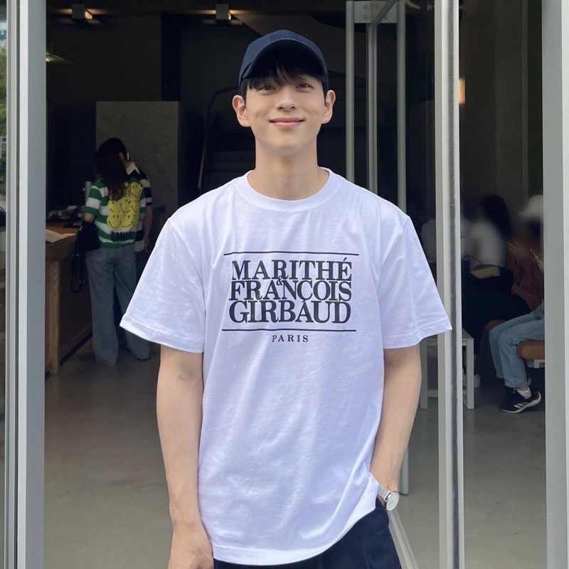 🇰🇷 ของแท้/พร้อมส่ง นำเข้าจากเกาหลี Marithe  Man T-shirt แขนสั้นคลาสสิกของผู้ชาย