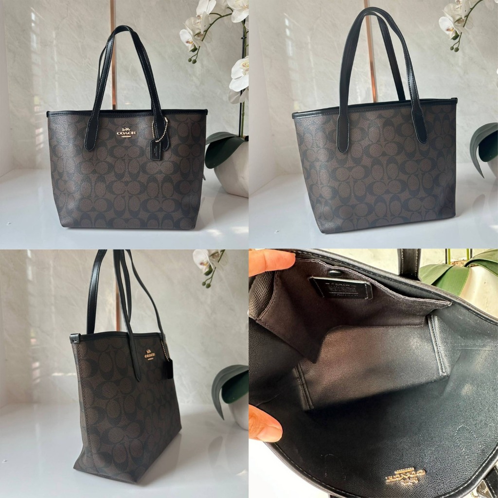 Coachของแท้💯 รุ่น CN733 Mini City Tote In Signature Canvas