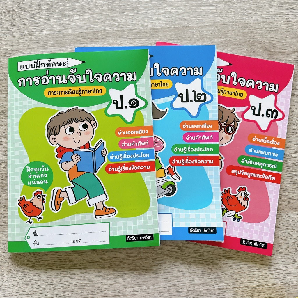 แบบฝึกทักษะ การอ่านจับใจความ ป.1 ป.2 ป.3 สาระการเรียนรู้ภาษาไทย ประถมศึกษา หนังสือเรียน ธารปัญญา เลือกเล่มได้ [TP]