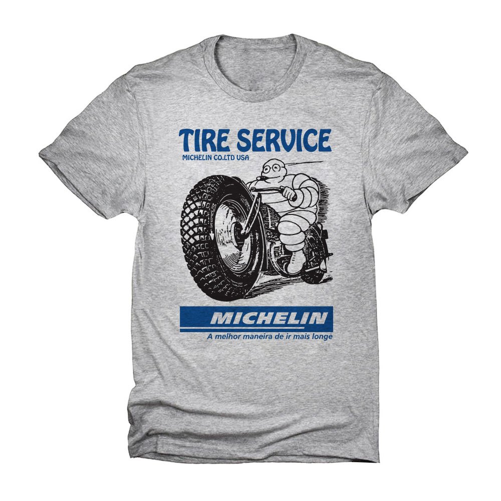 MICHELIN  TIRE T SHIRT เสื้อยืด วินเทจ เสื้ออู่ เสื้อช่าง SIZE M -3 XL COTTON 100% SILKSCREENPRINT