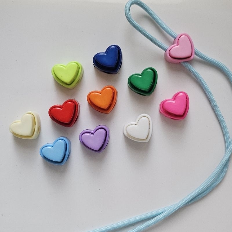 (แพค 2ชิ้น)สต๊อปเปอร์หัวใจ โทนสีพาสเทล