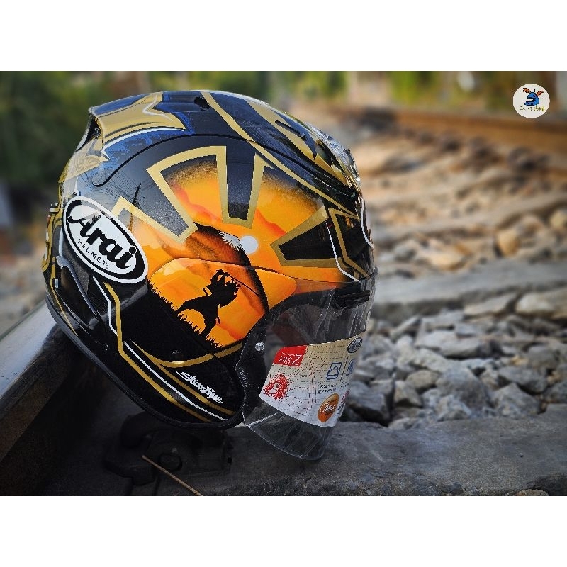 หมวกกันน็อคครึ่งใบ  Arai Vz-Ram Pedrosa Glod ขนาด L 59-60 cm