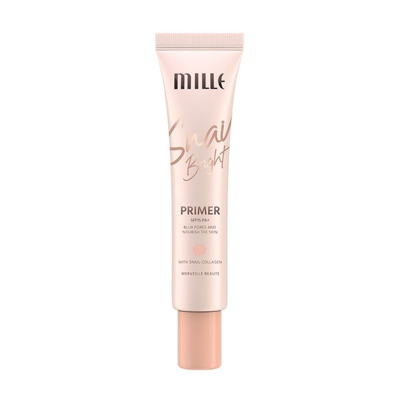 (ในไลฟ์ลด50%)*ของแท้*พร้อมส่ง*ส่งไว*Mille Snail Bright Primer SPF15 PA+ ไพร์เมอร์มิลเล่ ขนาด8 กรัม