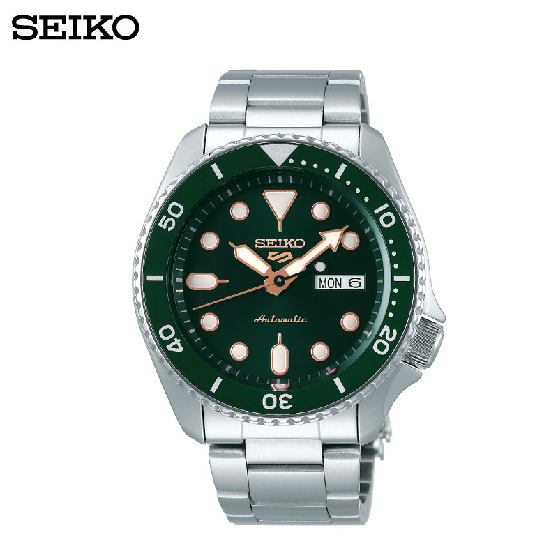 SEIKO 5 Sports Automatic นาฬิกาข้อมือ อัตโนมัติ สปอร์ต (ไซโก) รุ่น SRPD63K ขนาด 42.5 mm สีเขียว