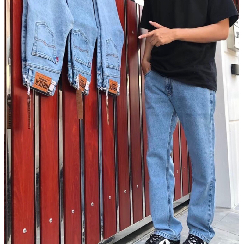 กางเกงยีนส์ขากระบอกป้ายHirockผ้านิ่ม มีทั้งกระบอกเล็กและกระบอกใหญ่