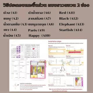 ตู้เสื้อผ้า GY-02 (2 แบบ) ตู้เสื้อผ้าขนาดใหญ่ ผ้ากันน้ำ ช่องจัดระเบียบ 1 บล็อค และ 2 บล็อค