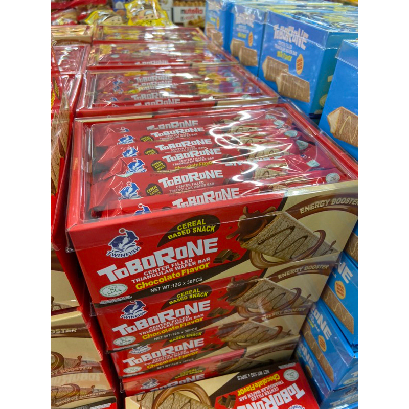 เวเฟอร์ 3 เหลี่ยม TOBORONE มี 2 รส (1 กล่อง 30 ชิ้น)