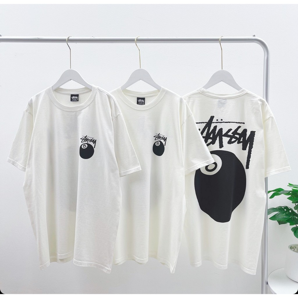 Stussy 8 Ball Tee Pigment Dyed T-Shirt (White)