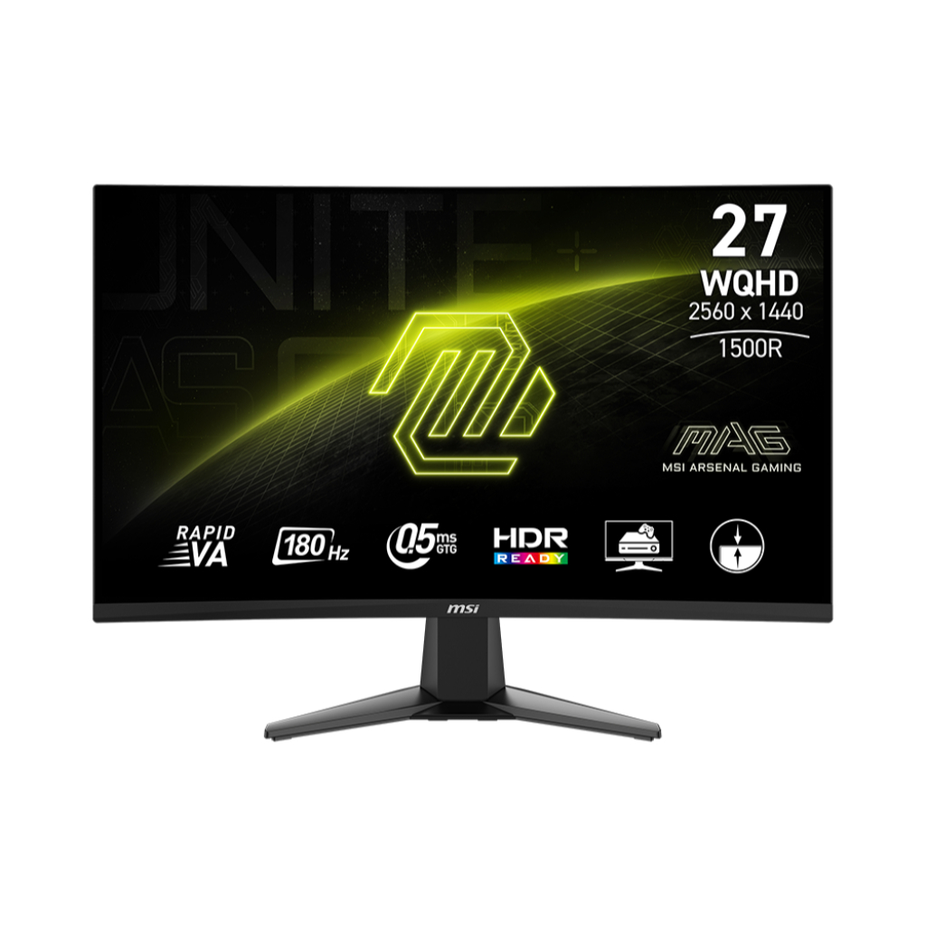 MONITOR (จอมอนิเตอร์) MSI MAG 27CQ6F - 27" RAPID VA 2K 180Hz CURVED ADAPTIVE SYNC