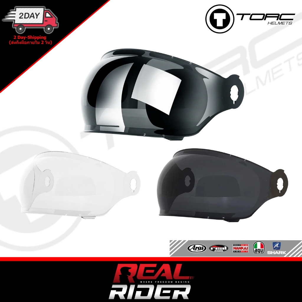 TORC T1 Visor - Smoke / Dark Smoke/ Silver (สโม๊คอ่อน-เข้ม-ปรอท)