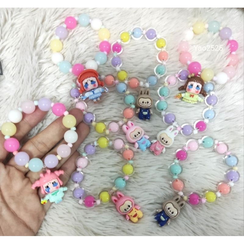 *กดขั้นต่ำ2ชิ้นคละได้ทั้งร้านนะคะ*กำไลข้อมือและสร้อยคอน่ารักๆลายครายเบบี้ ลาบูบู้ และน้องหมีเนย พร้อมส่งจากไทย