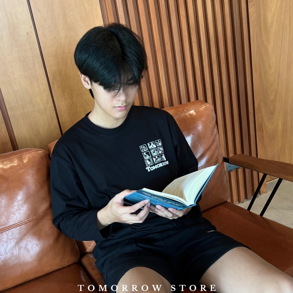 TOMORROW-แขนยาว-เสื้อยืด เนื้อผ้าคอลตอล รุ่น T-8007 Life Style