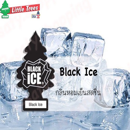 แผ่นน้ำหอมปรับอากาศ little trees แท้ 100% กลิ่น Black Ice little trees 🚛  สินค้าพร้อมจัดส่ง🚛