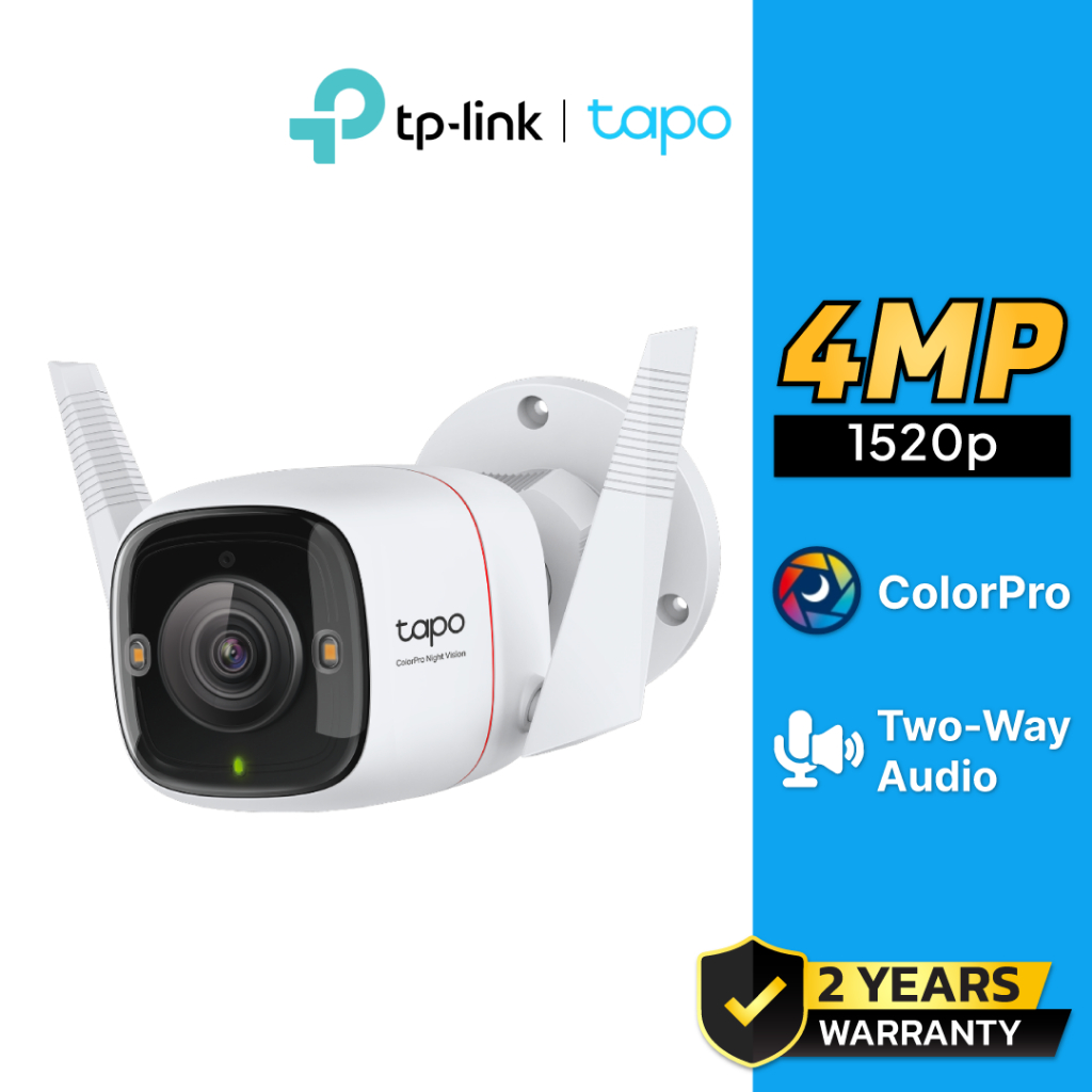 TP-LINK|TAPO กล้องวงจรปิด WIFI 4 ล้านพิกเซล รุ่น Tapo C325WB (เลือกหน่วยความจำได้)