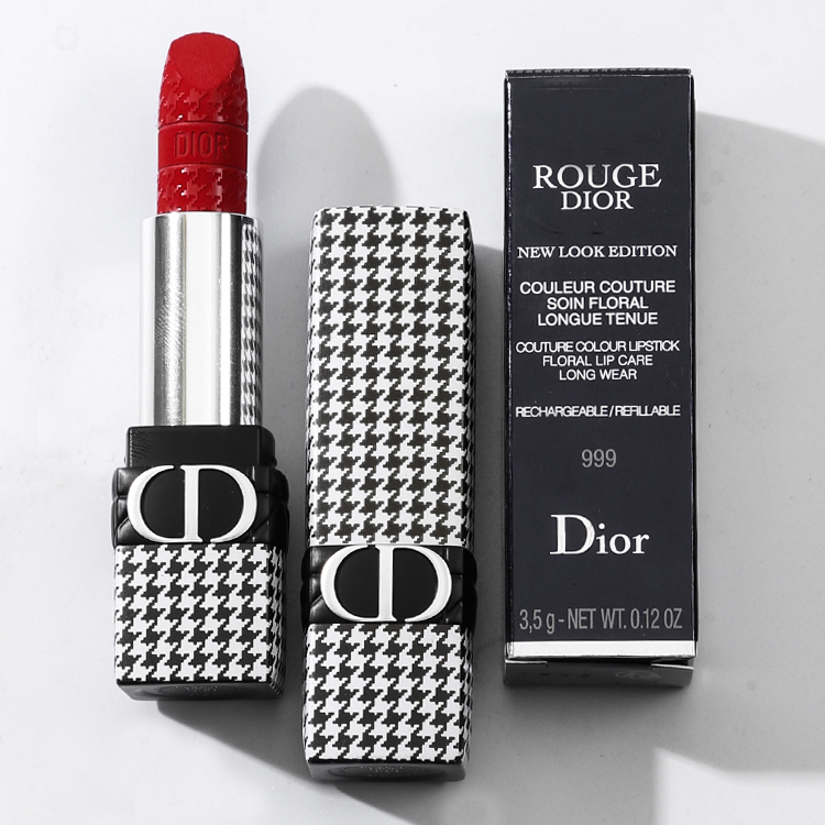 [ ฉบับจำกัด] Dior Houndstooth Matte Lipstik Rouge Dior - New Look Limited Edition 3.5g