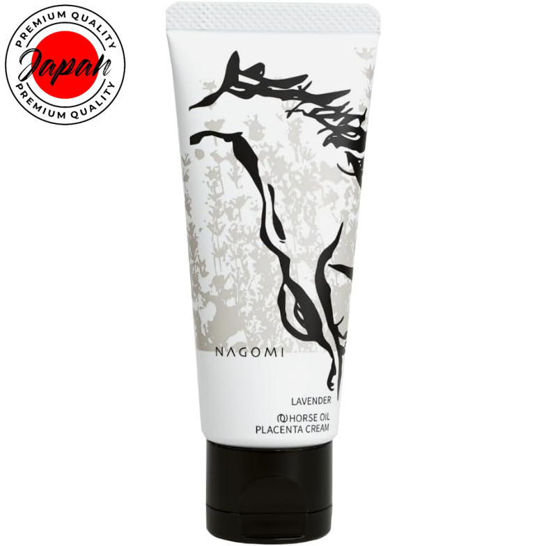 NAGOMI Horse Oil Placenta Cream 45g [Lavender Scent] Made in Japan Thoroughbred Horse Highly Moisturizing Sensitive Skin Dry Skin Combination Skin For the Whole Body Kumamoto/Hokkaido 100% Authenticity direct from Japan