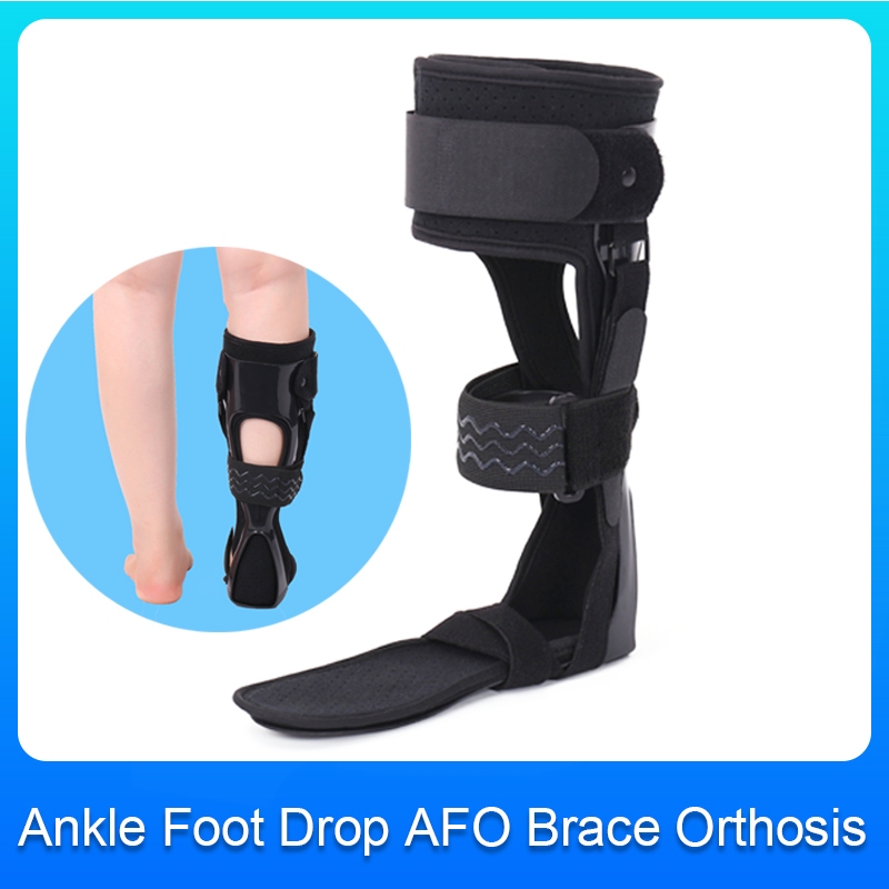 Adjustable Medical AFO Foot Drop Brace-Ankle Foot Orthosis Drop Foot Stabilizer Support for Walking with Shoe