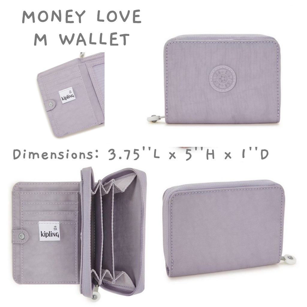 (อัพเดทสีใหม่ 7/14 สี / ลดเพิ่ม 30%) [3] Kipling Money Love Medium RFID Wallet