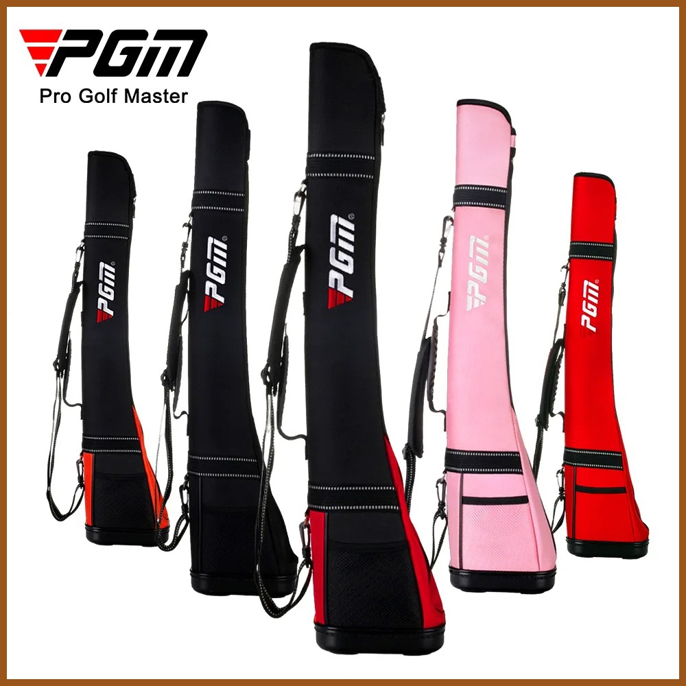 PGM ไนล่อนถุงกอล์ฟกันน้ำไนล่อนน้ำหนักเบาสามารถบรรจุปืนกอล์ฟ 4-5 ชิ้นความจุขนาดใหญ่สะดวกสบายถุงกอล์ฟเดิม