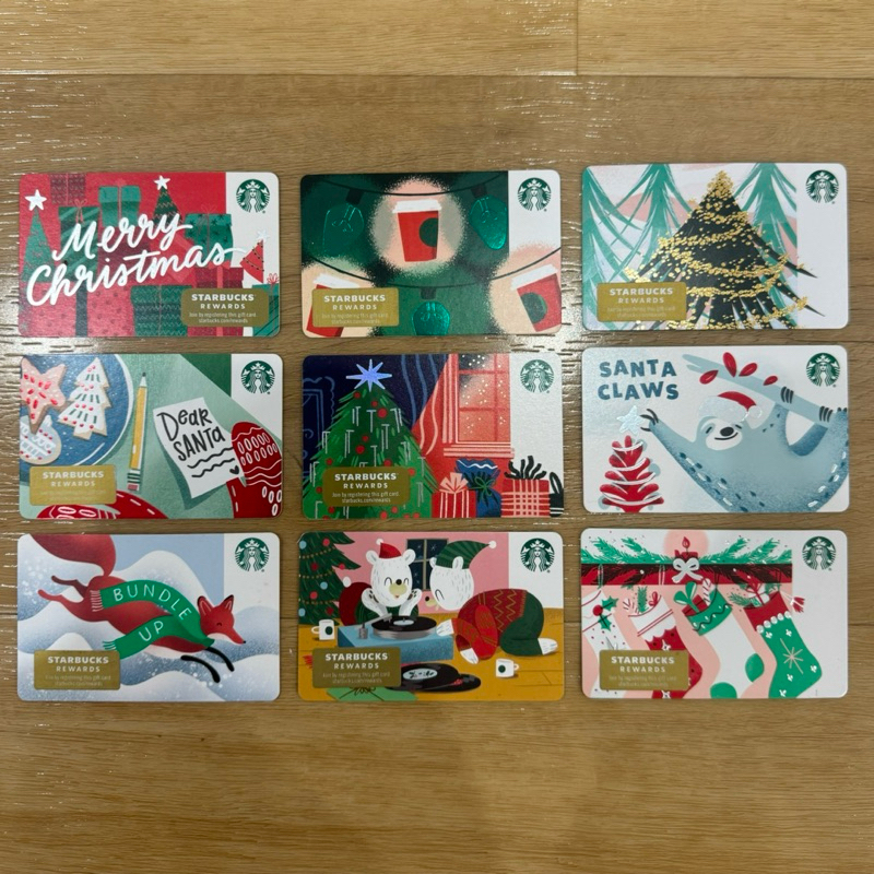 บัตรสตาร์บัคส์ อเมริกา ยังไม่ขูดพิน บัตรกระดาษ (starbucks card) Christmas Collection 2019