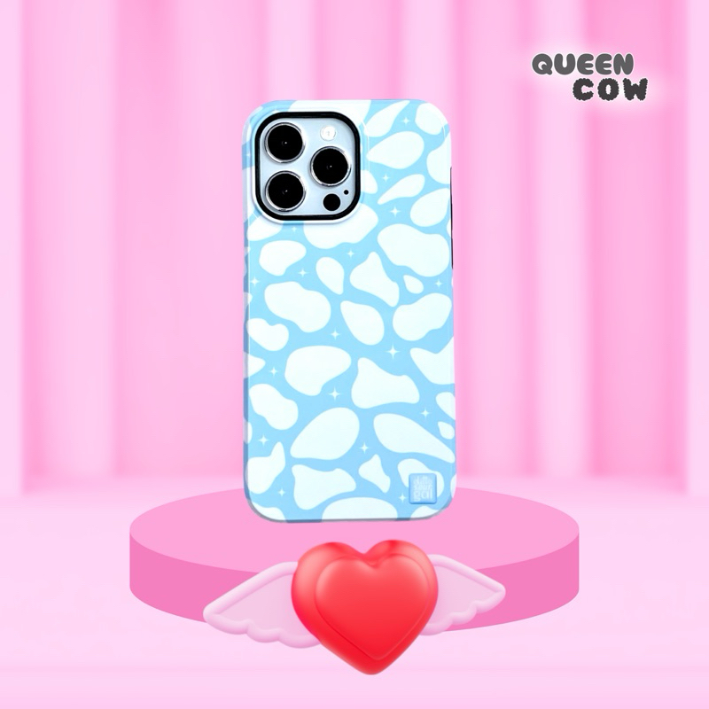 (MADE TO ORDER) เคสไอโฟน (CASE IPHONE) DITTO SOUR GAL (🩵 BABY BLUE) รุ่น 👑 QUEEN COW (เคสลายวัว)