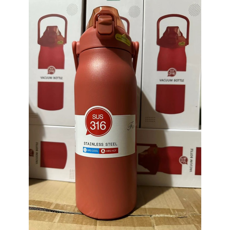 ขวดนำ้  1.7L 60Oz แท้งค์เก็บอุณหภูมิ มียางรองก้นขวด สแตนเลส316 กระติกน้ำเก็บความเย็น - รูปที่ 4