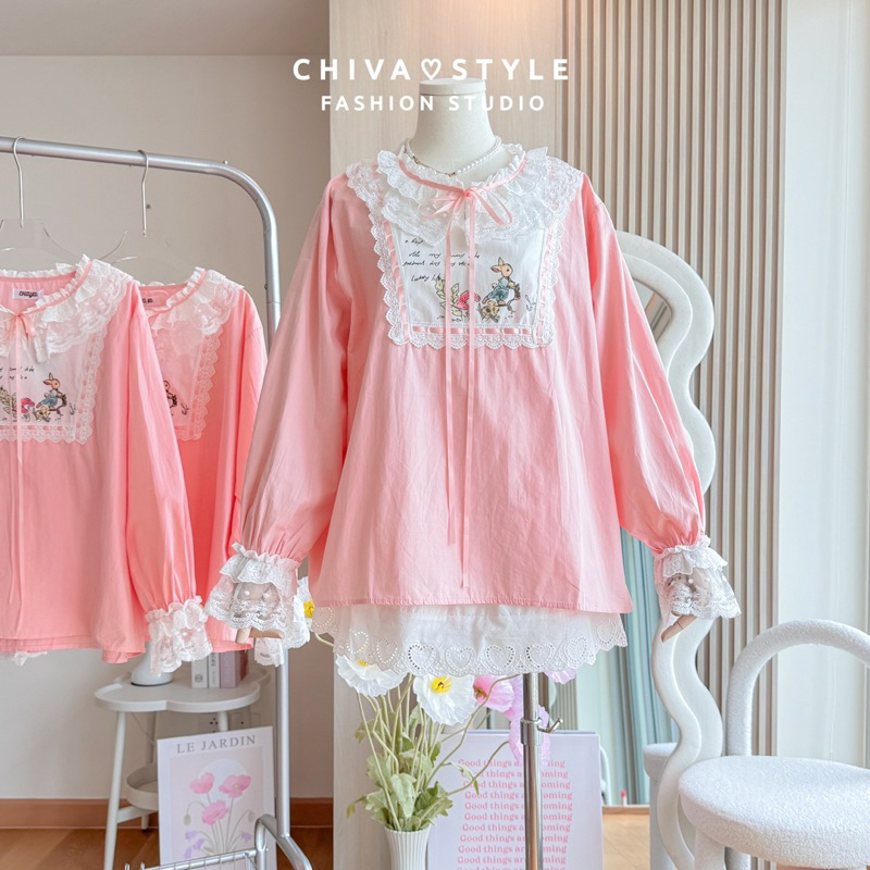 -𝐂𝐡𝐢𝐯𝐚- พร้อมส่ง เสื้อกึ่งมินิเดรส ผ้าคอตตอนลินินญี่ปุ่น