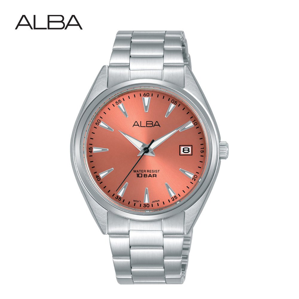 ALBA Hana Quartz อัลบา นาฬิกาข้อมือ รุ่น AG8Q05X ขนาด 36 mm. สีส้ม
