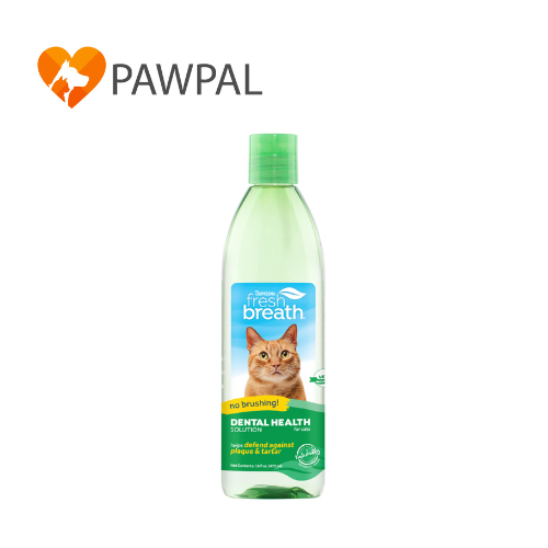 Tropiclean Fresh Breath Dantal health solution 236 ml 8 oz. Exp.31/1/2025 สำหรับแมว ขจัดคราบหินปูน กลิ่นปาก สีเขียว