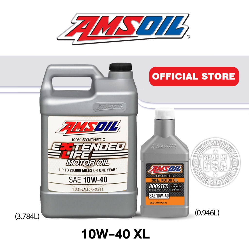 AMSOIL 100% Synthetic (สังเคราะห์แท้ 100%) XL Motor Oil 10W-40 (ระยะ 19,000 กม./ 1 ปี)