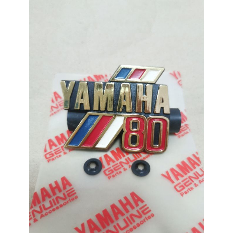 ตราบังลม​ โลโก้​บัง​ลม​ YAMAHA​ Y80​ M​ Y80​ CDI​ งานไทยยุคเก่า​ พร้อมกิ้บล๊อค​ พร้อมใส่​